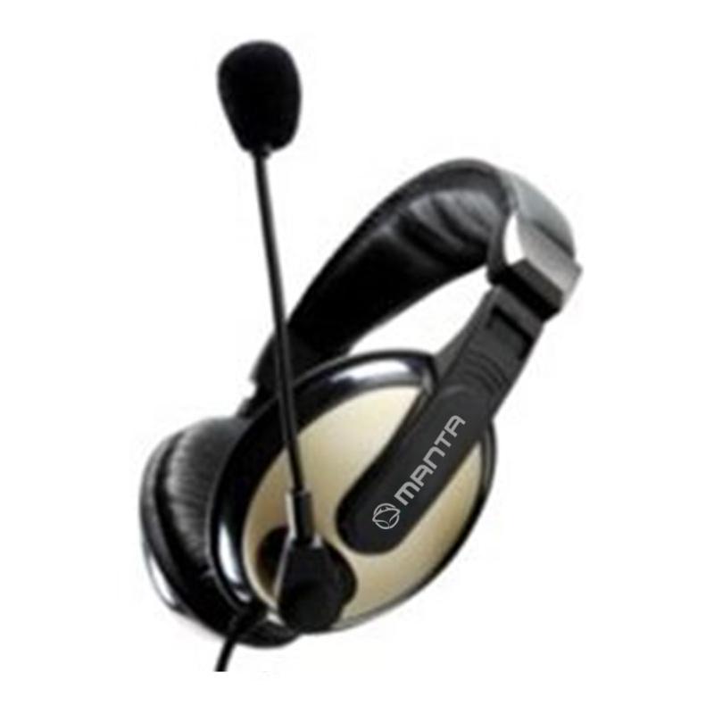 Słuchawki przewodowe z mikrofonem Manta HDP008