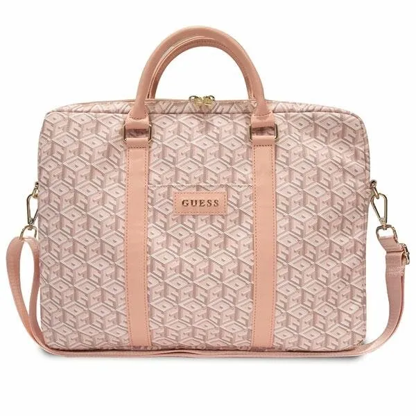 Torba na laptopa Guess GCube Stripe 16" Różowy