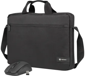 Torba na laptopa Natec Wallaroo 2 16" Czarny + Mysz