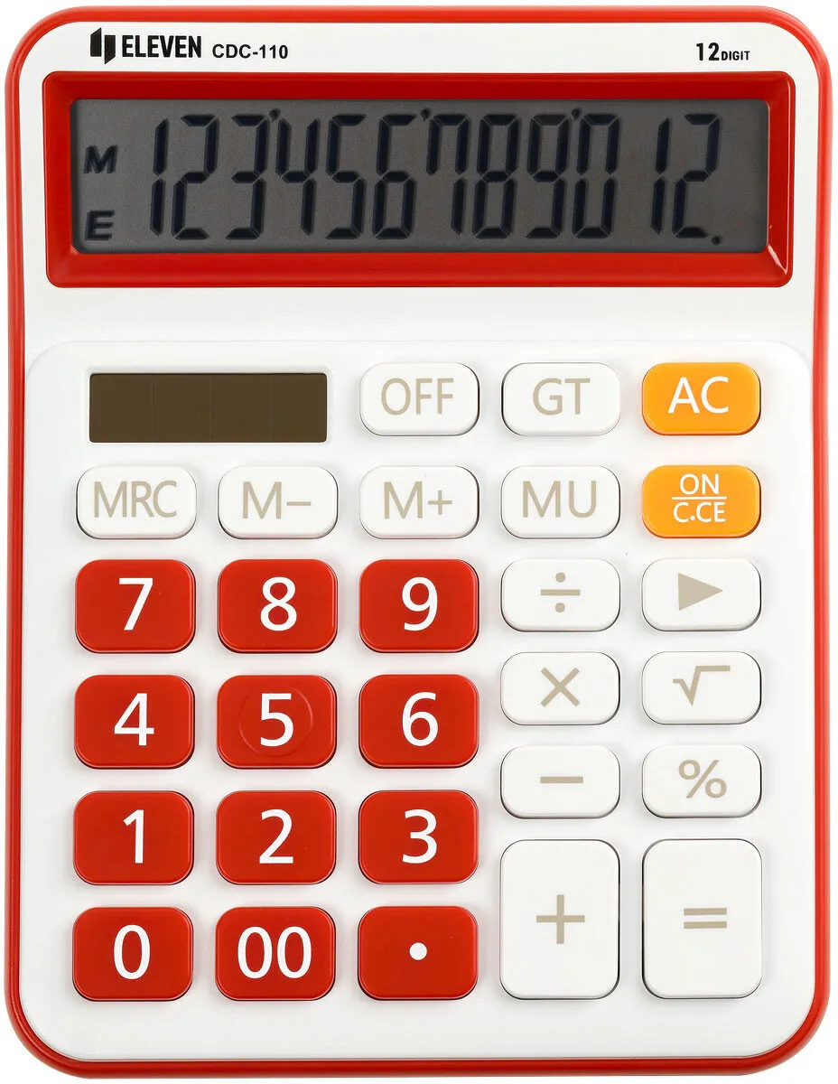 Kalkulator Eleven CDC110WHRD Biało-czerwony