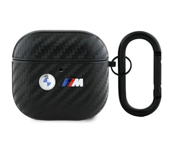 BMW Carbon Double Metal Logo do Apple AirPods 4 Czarny