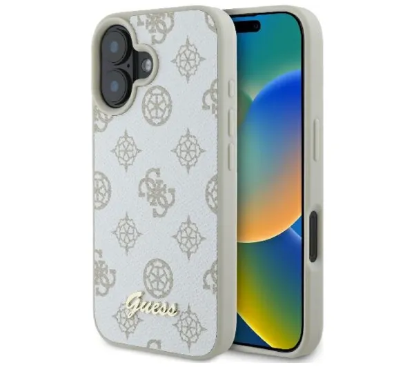 Oryginalne etui Guess iPhone 16 6.1" biały case pokrowiec plecki MagSafe