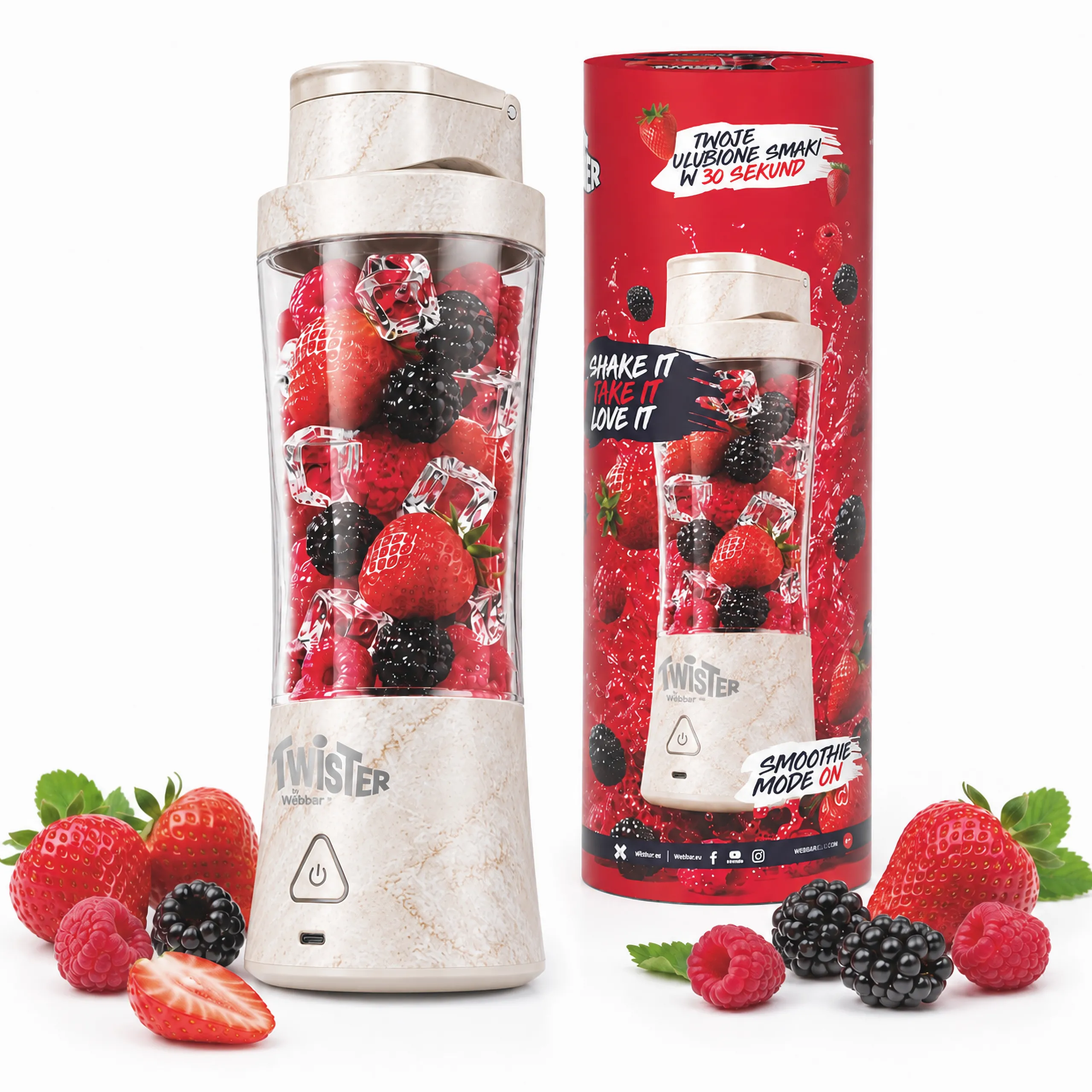 Blender kielichowy Webber PB500 0,7l Beżowy
