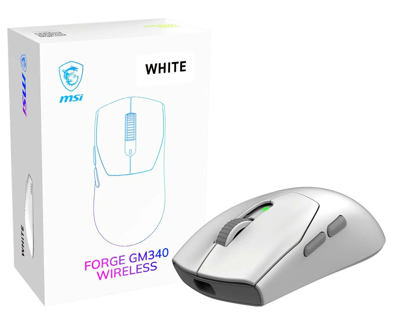 Myszka gamingowa MSI Forge GM340 Wireless Biały