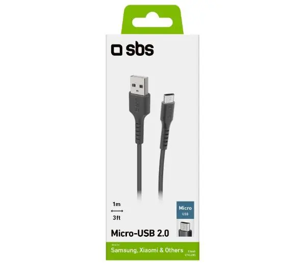 SBS LTHL200 Micro USB 1m Czarny