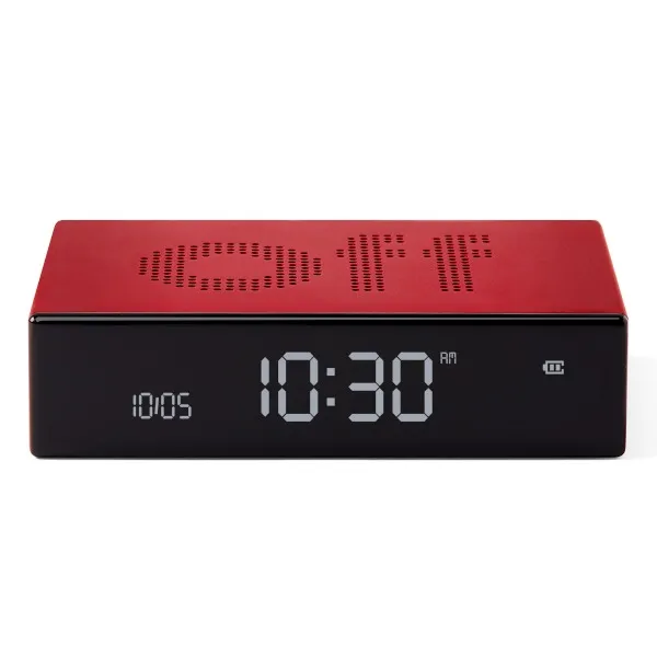 Budzik Lexon Flip Premium Red LR152R Czerwony