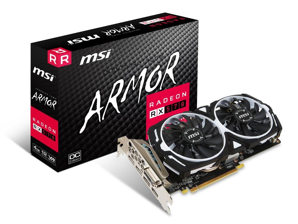 MSI Radeon RX 570 ARMOR 4GB OC GDDR5 256bit