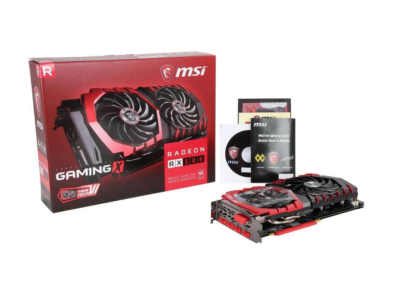 PCパーツ radeon rx580 msi gaming x MSI TWIN FROZR VI採用Radeon RX 580グラフィックスカード「MSI
