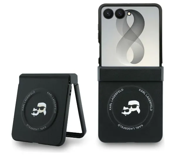 Karl Lagerfeld Karl&Choupette Pins MagSafe do Galaxy Z Flip8 Czarny