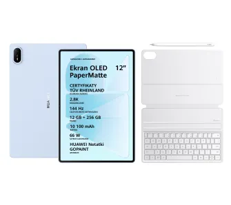 Tablet Huawei MatePad Air 12" 12/256GB Wi-Fi Niebieski + Klawiatura + Rysik M-Pencil Pro