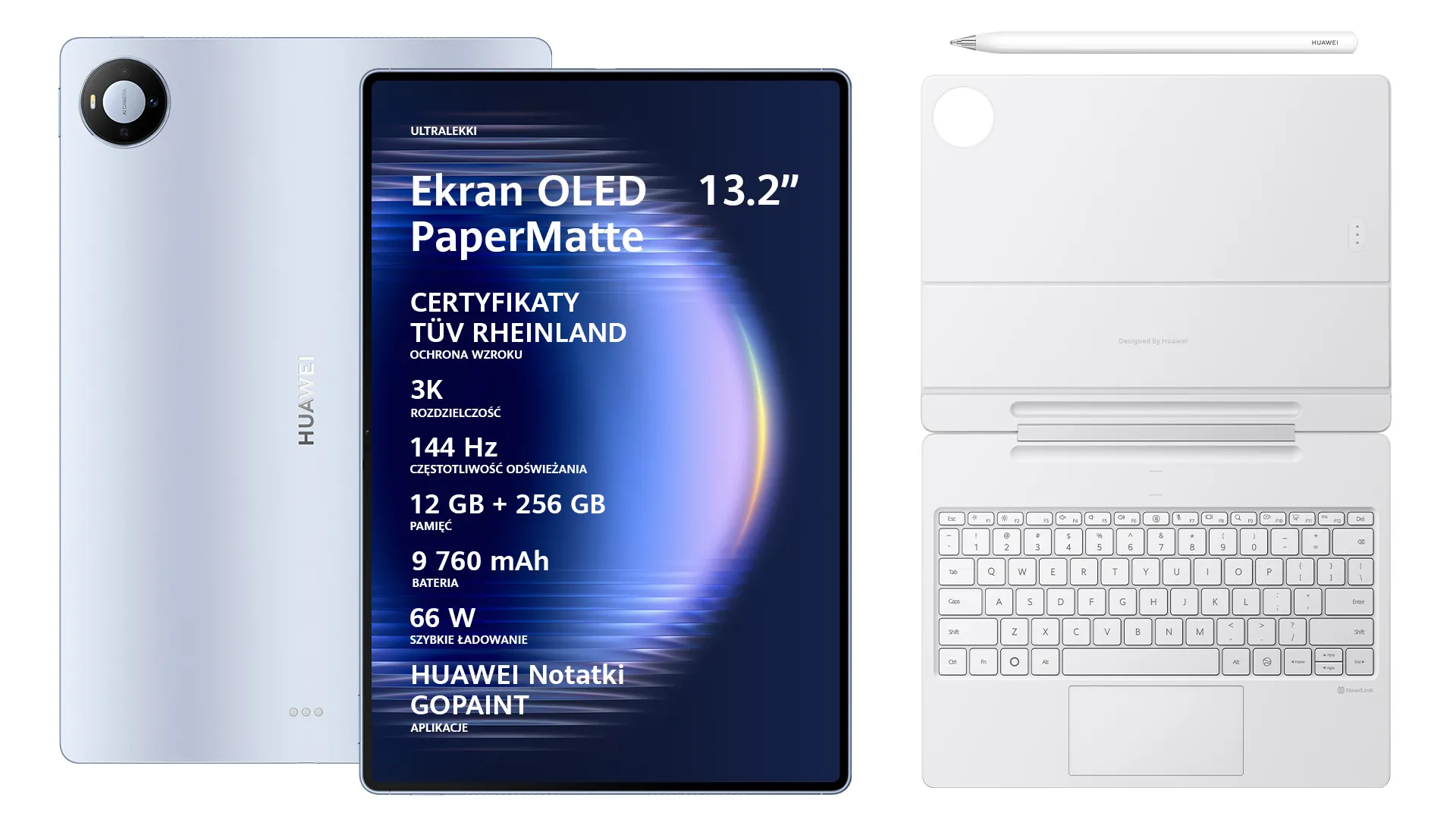 Tablet Huawei MatePad Pro Max 13,2" 12/512GB Wi-Fi Niebieski + Klawiatura + Rysik M-Pencil Pro
