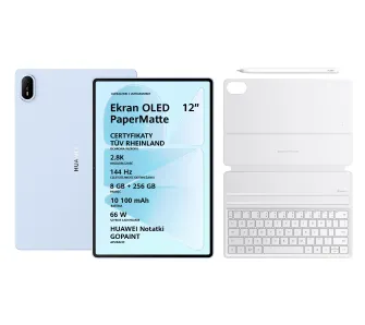 Tablet Huawei MatePad Air 12" 8/256GB Wi-Fi Niebieski + Klawiatura + Rysik M-Pencil Pro