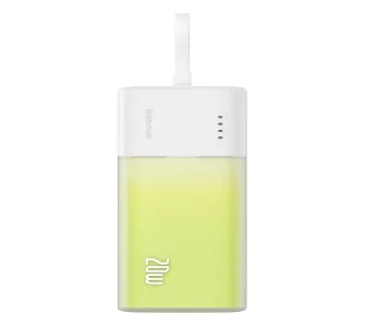 Powerbank Baseus Popsicle 5200mAh 20W z wbudowanym kablem Lightning Biało-zielony