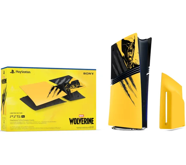 Sony PlayStation 5 Pro Cover Plate Edycja Limitowana Marvel’s Wolverine Battle Yellow