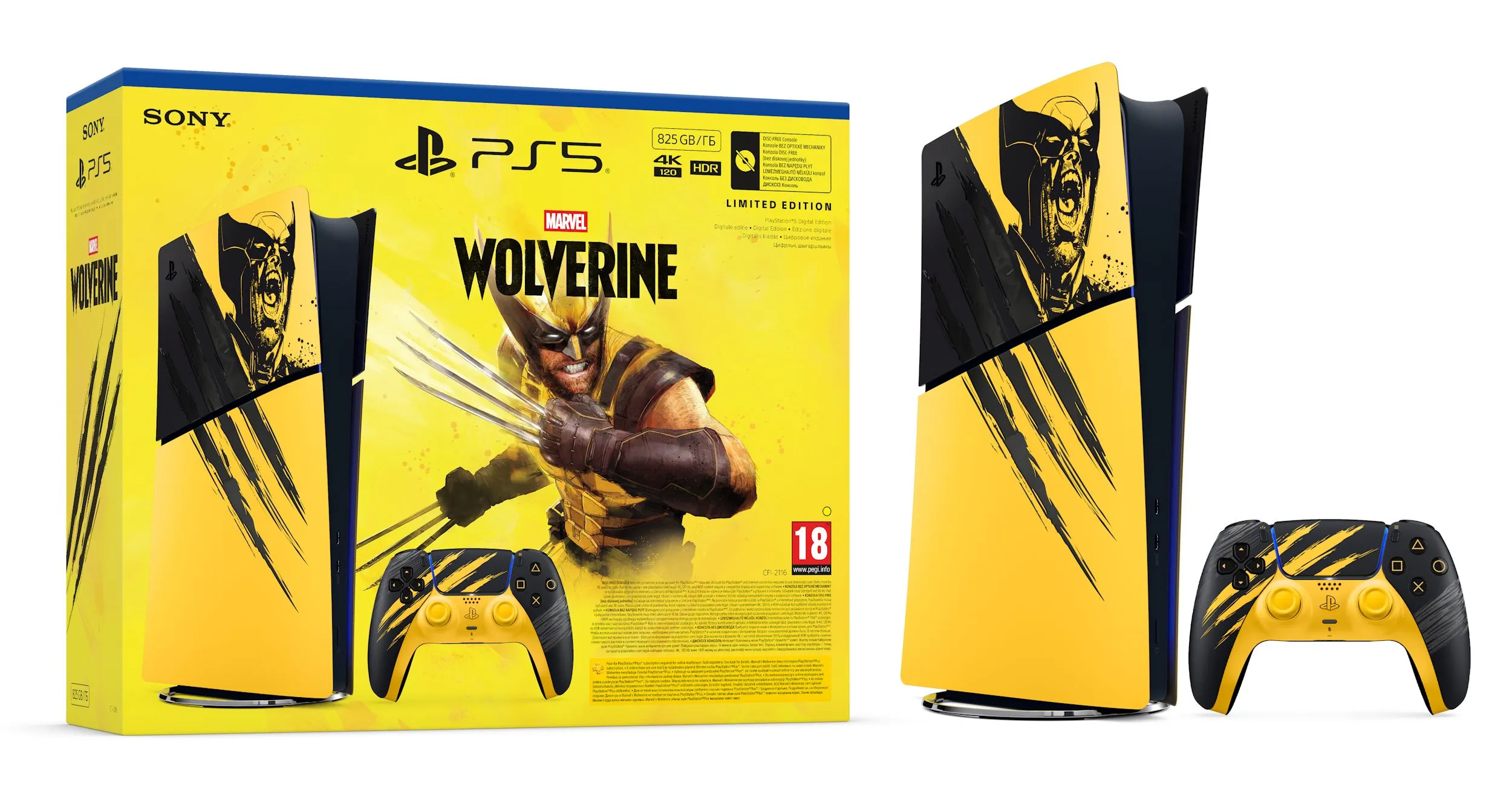 Konsola Sony PlayStation 5 Digital Slim E Chassis (PS5) 825GB Marvel Wolverine Limited Edition