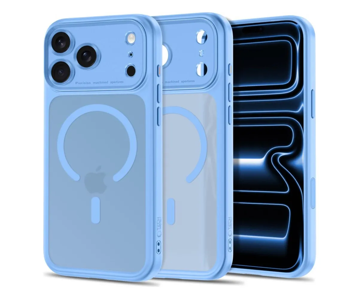 Etui Tech-Protect MagPeak Magsafe CC do iPhone 18 Pro Max / 17 Pro Max Matowy Blękit
