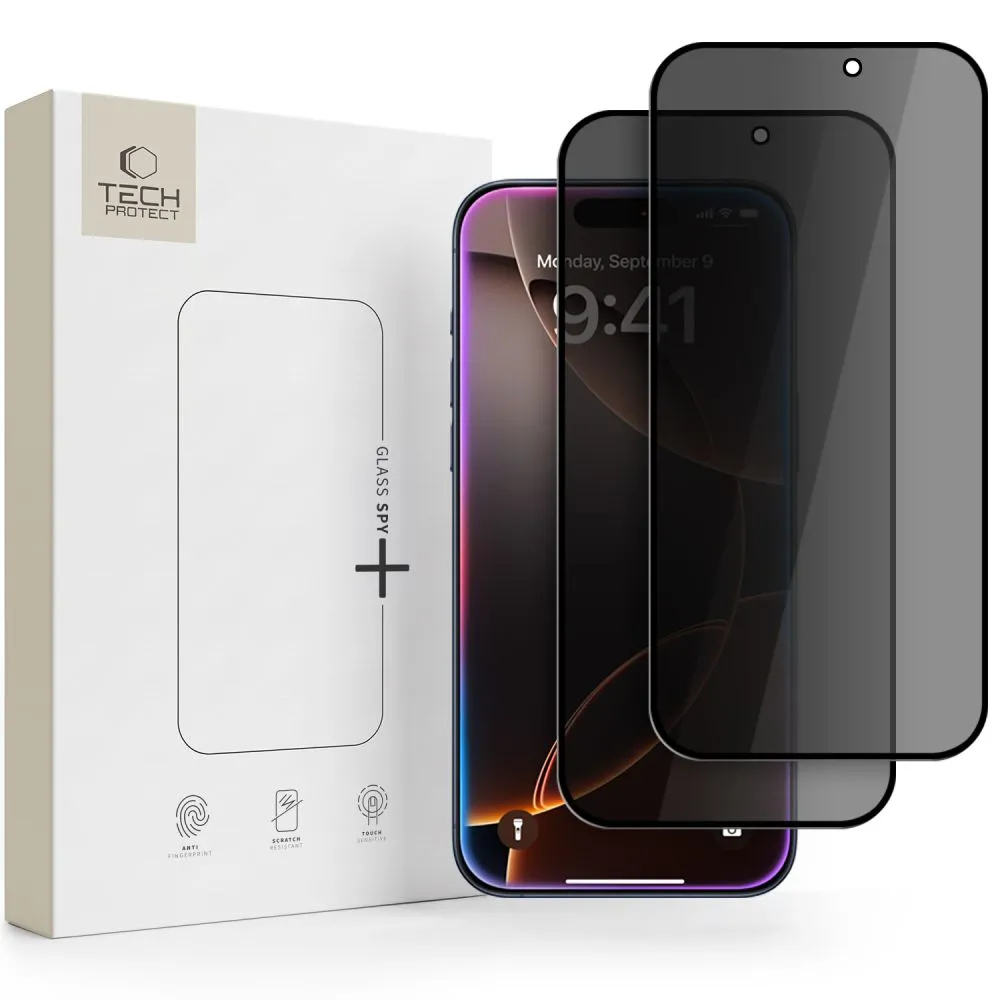 Szkło hartowane Tech-Protect Spy+ 2-Pack do iPhone 18 Pro Max