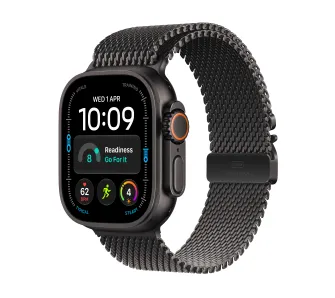 Apple Watch Ultra 4 GPS + Cellular koperta z tytanu czarny 49mm Bransoleta mediolańska z tytanu czarny Rozmiar L