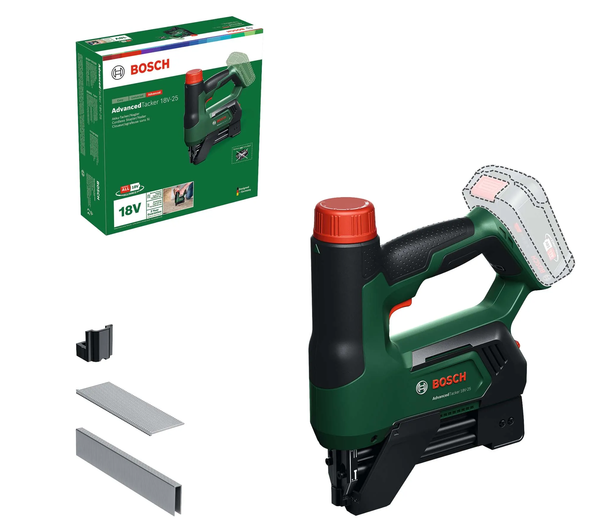 Gwoździarka akumulatorowa Bosch AdvancedTacker 18V-25 18V 06032A7100