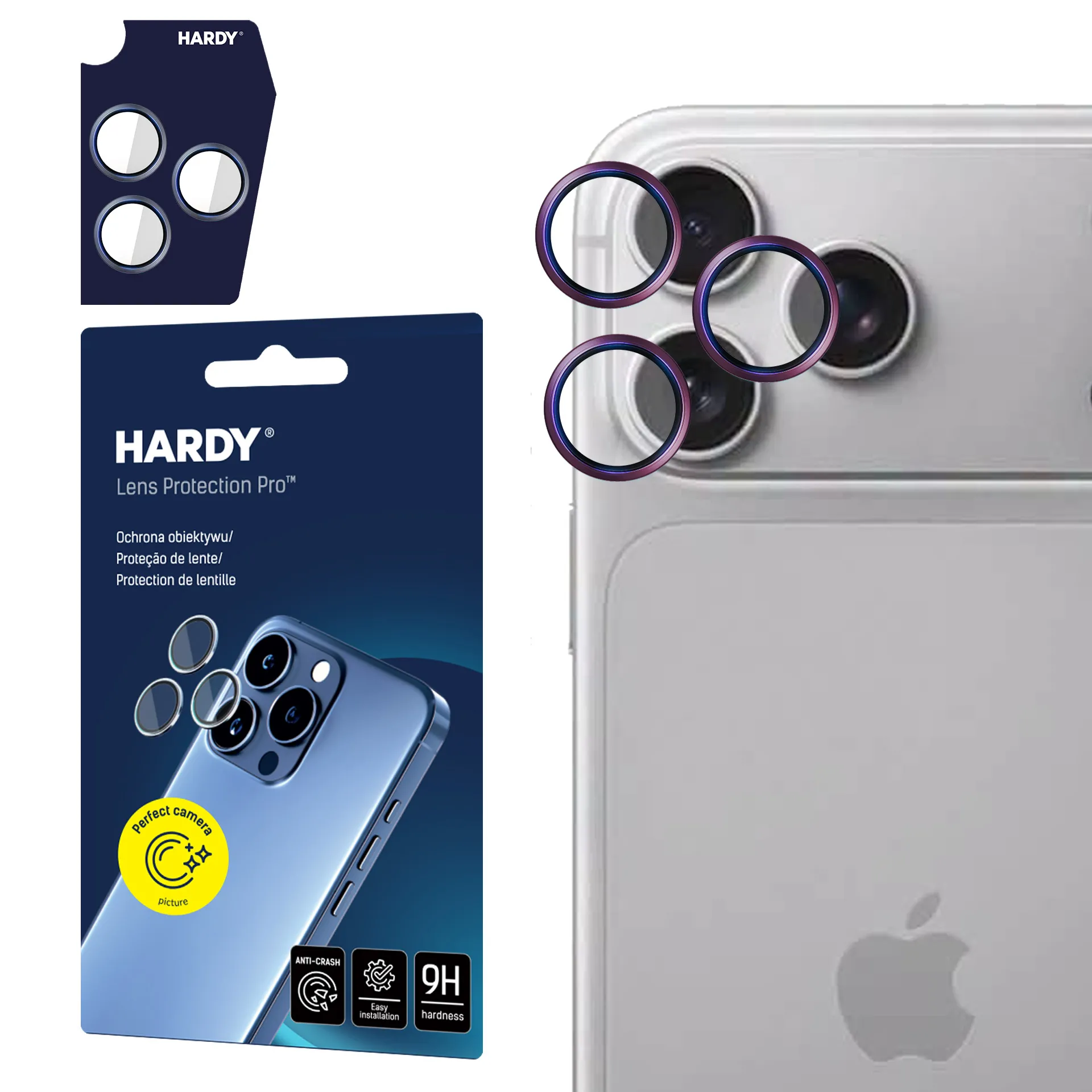 Folia hydrożelowa 3mk HARDY Lens Protection Pro do iPhone 18 Pro /18 Pro Max Bordowy