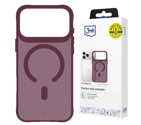 3mk Smoke MagCase do iPhone 18 Pro / 17 Pro Bordowy
