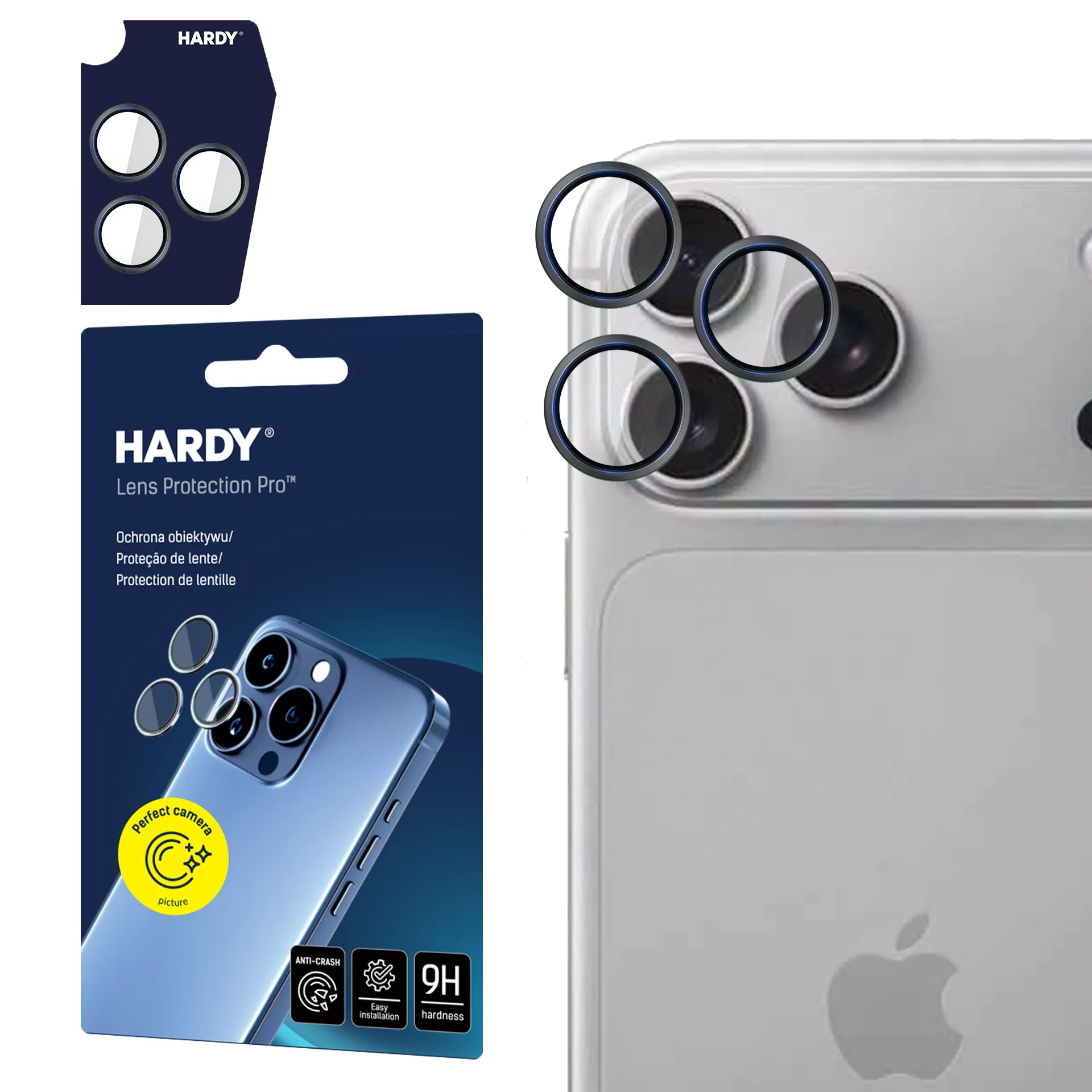 Folia hydrożelowa 3mk HARDY Lens Protection Pro do iPhone 18 Pro / 18 Pro Max Czarny
