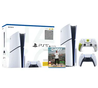 Konsola Sony PlayStation 5 Slim E Chassis (PS5) 1TB z napędem + Dodatkowy pad Marathon + EA SPORTS FC 27