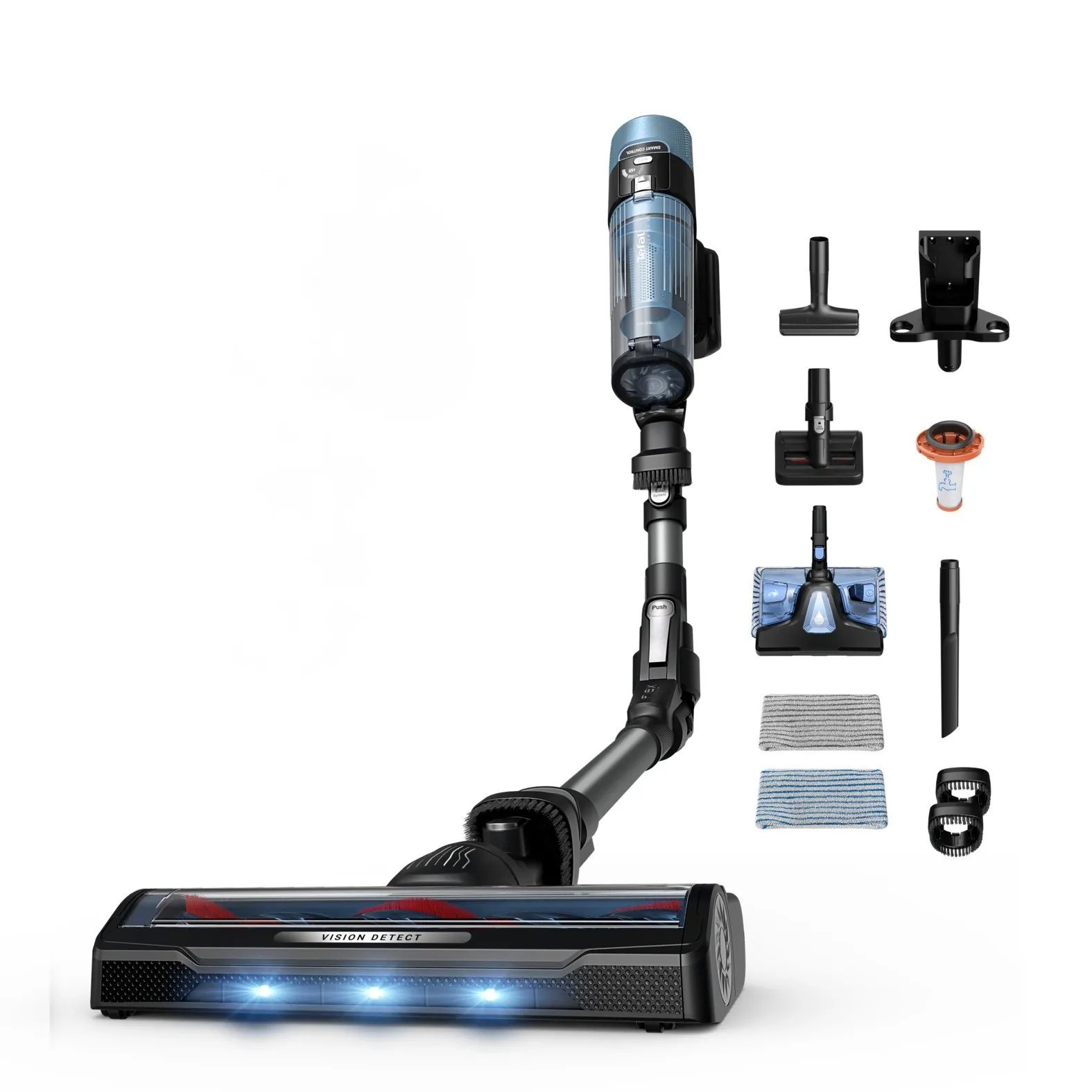 Odkurzacz pionowy Tefal X-Force Flex 10.80 TY7AD5 60min Funkcja mycia Wymienny akumulator Mini elektroszczotka