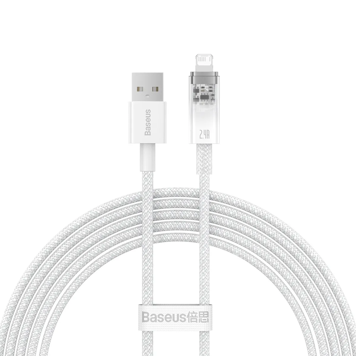 Kabel Baseus CATS010102 Explorer Series USB-A do Lightning 2,4A 2m Biały