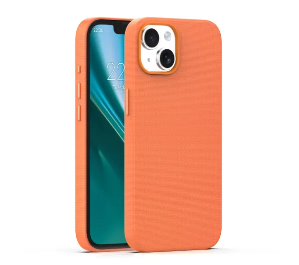 Etteri Elegant Mag do iPhone 15 Pomarańczowy