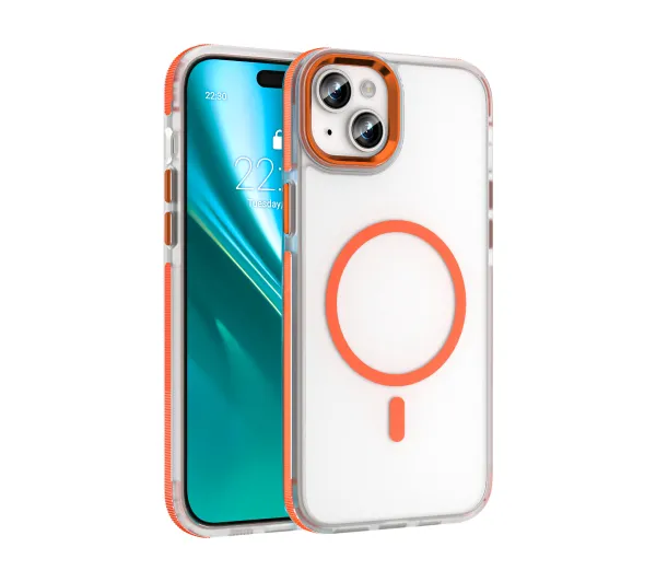 Etteri Icy Mag do iPhone 15 Pomarańczowy