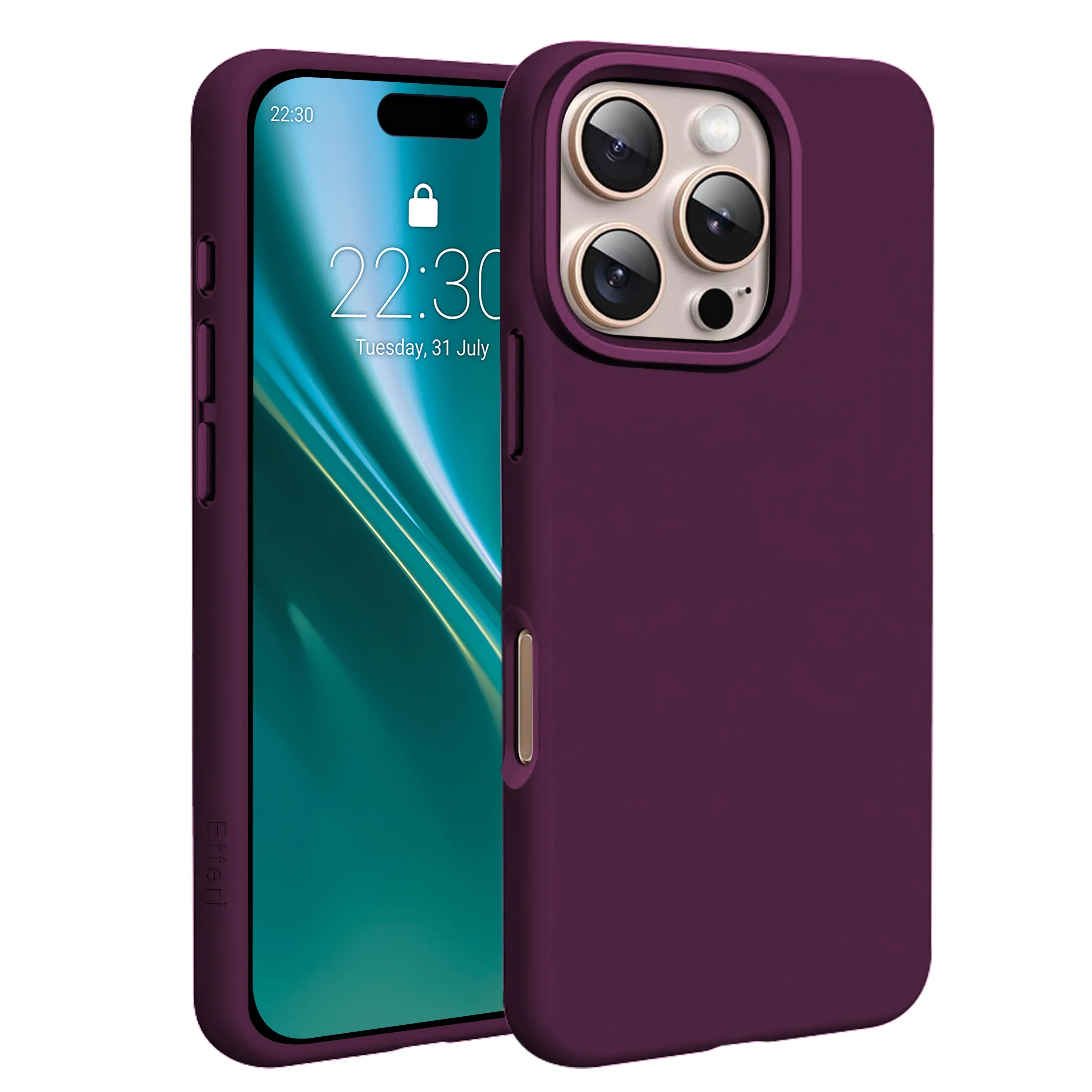 Etui Etteri Silicone Mag do iPhone 16 Pro Bordowy