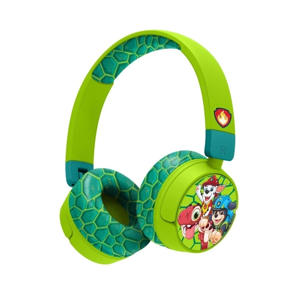 Słuchawki bezprzewodowe z mikrofonem OTL Technologies Paw Patrol: The Dino Movie Wireless Dla Dzieci Nauszne Zielony