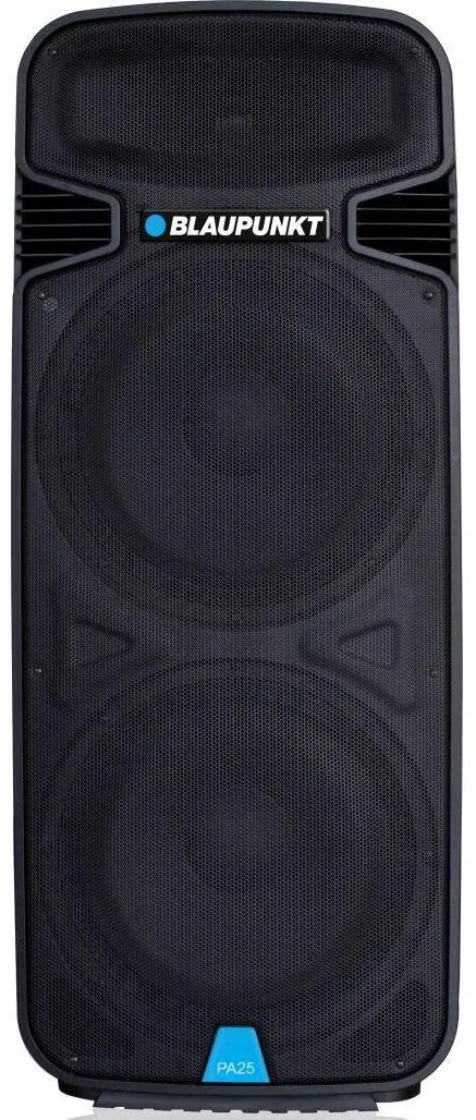 Power Audio Blaupunkt PA25 160W Bluetooth Radio FM Mikrofon Karaoke Czarny