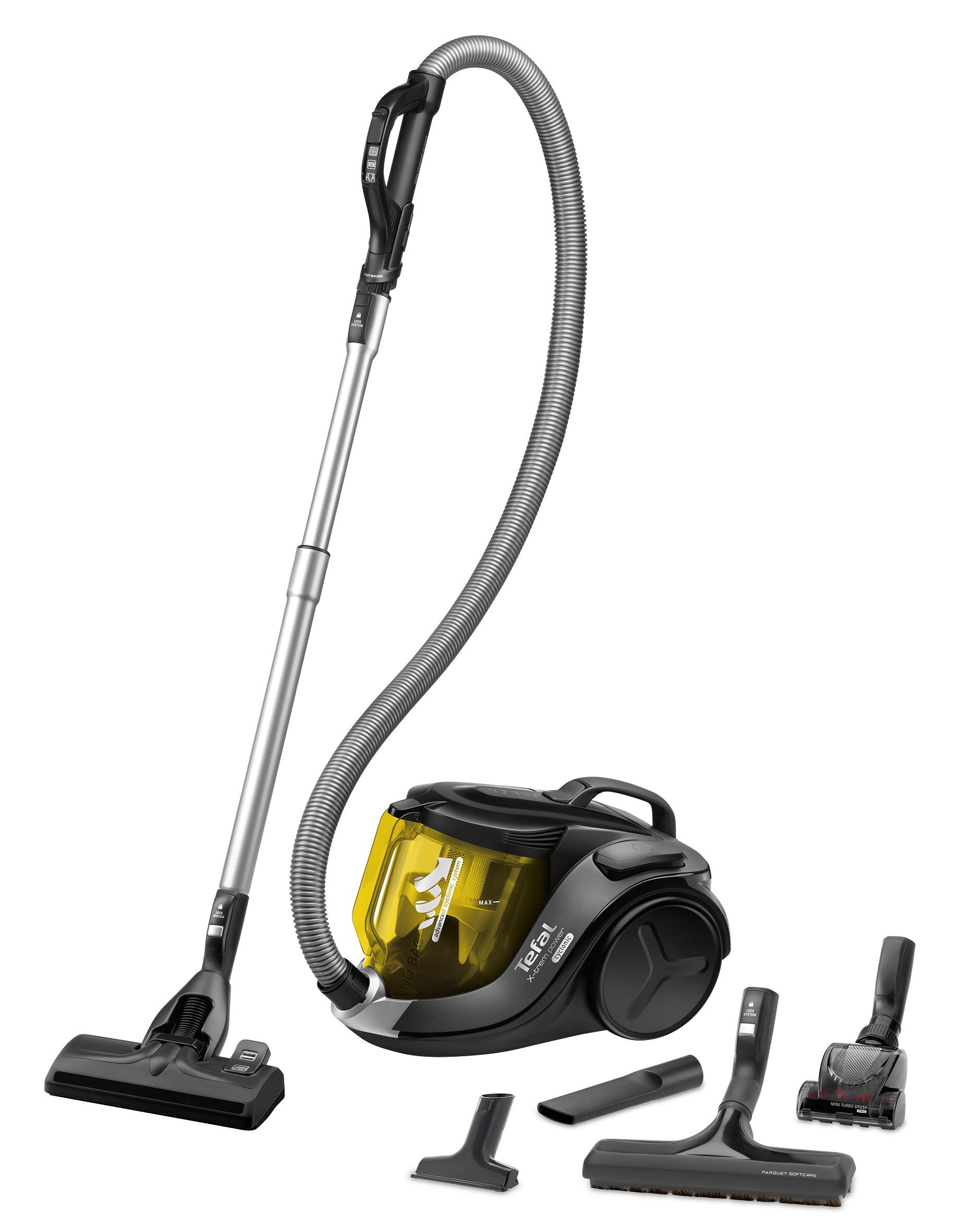 Odkurzacz Tefal Xtrem Power Cyclonic TW6984 - mini turboszczotka - szczotka do parkietów - szczotka do sierści zwierząt