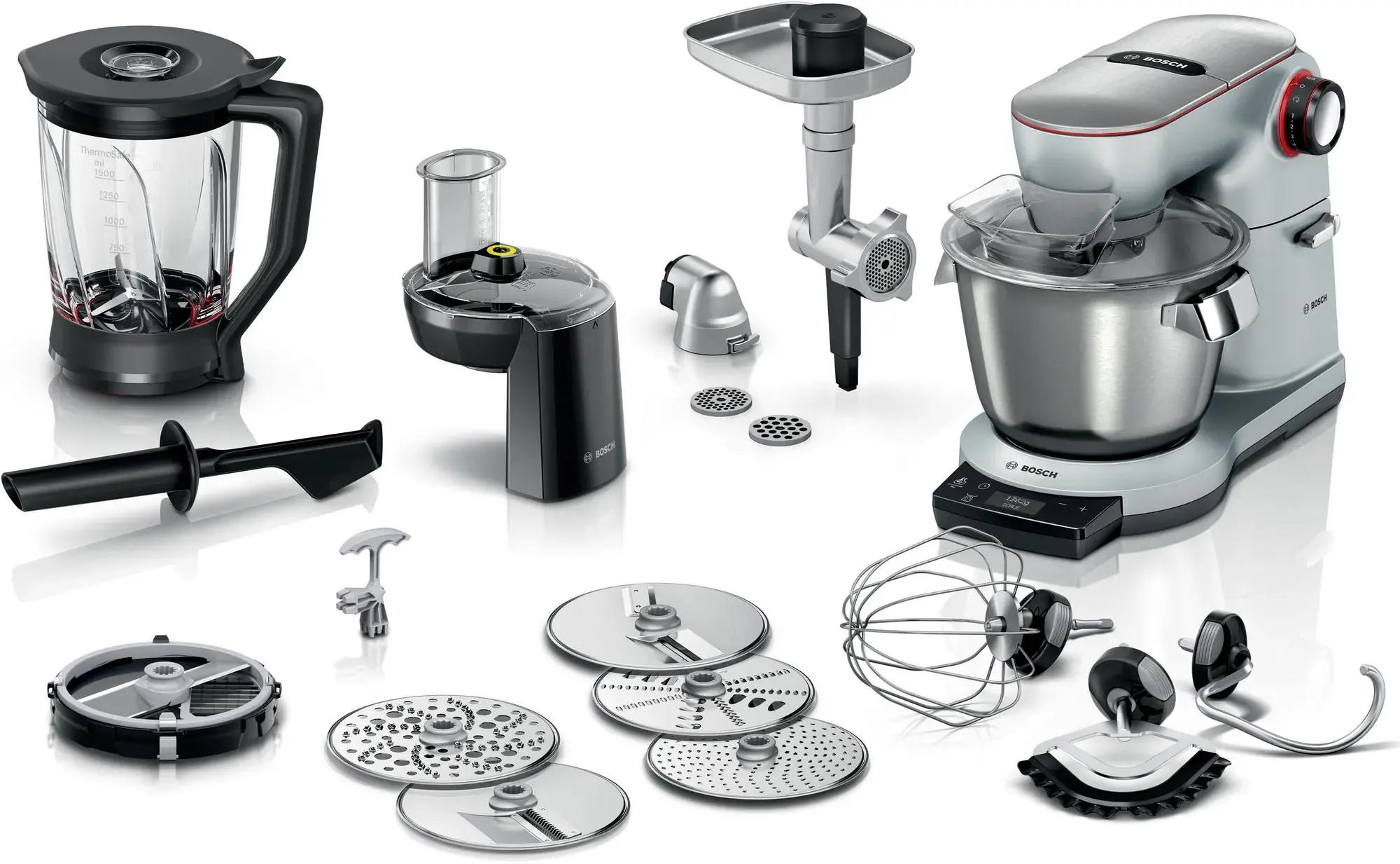 Robot kuchenny Bosch MUM9BX5S61 Z wbudowaną wagą Krajarką w kostkę Inteligentnym czujnikiem pracy