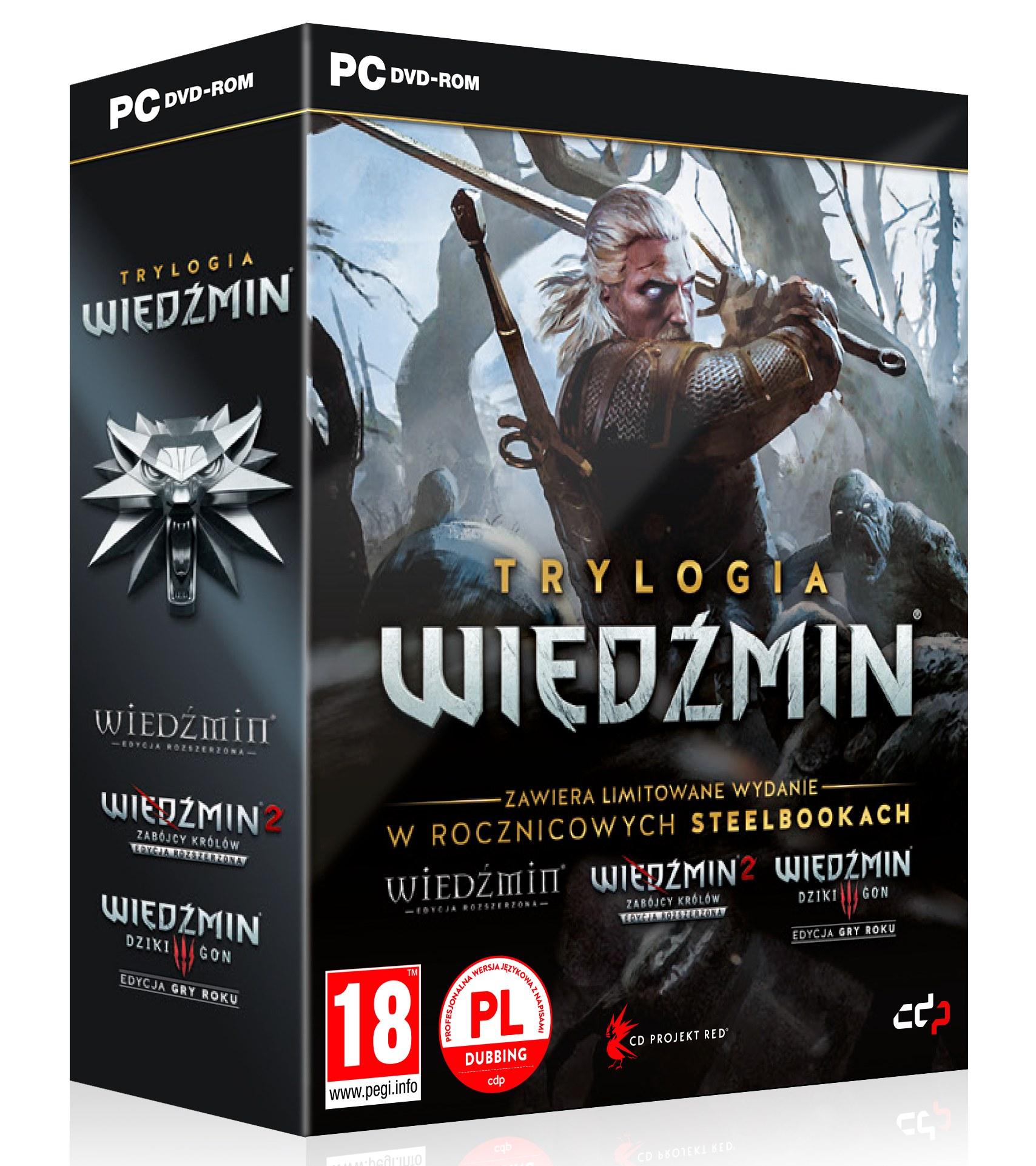 Wiedźmin - Trylogia Edycja 10 Lecia ze Stelbookiem PC