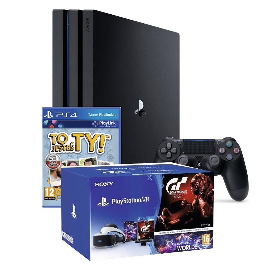 Konsola  Pro Sony PlayStation 4 Pro 1TB + PlayStation VR + Gran Turismo Sport + To Jesteś Ty! + VR Worlds