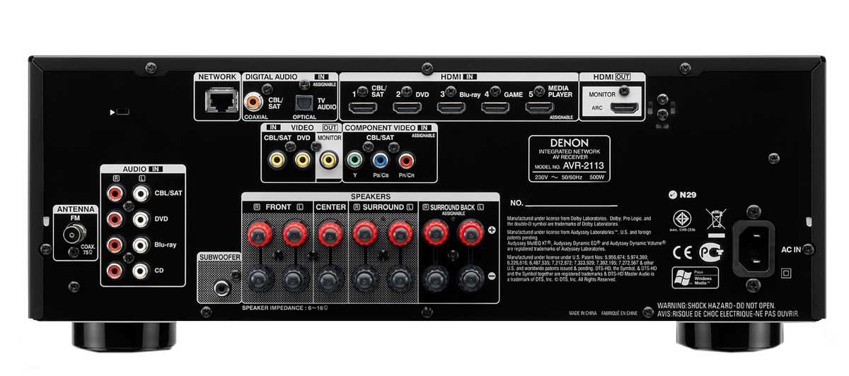DENON 7.1chAVアンプ AVR-2113-K ブラック DENON 7.1chAVアンプ AVR