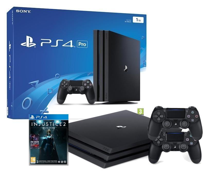 Konsola  Pro Sony PlayStation 4 Pro 1TB + Injustice 2 Edycja Deluxe + 2 pady