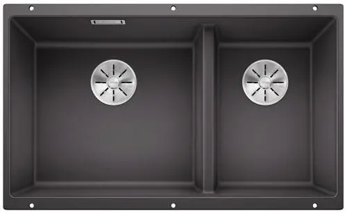 Zlewozmywak Blanco SUBLINE 430/270-U 523152 Komora z lewej strony Granitowy Szarość skały