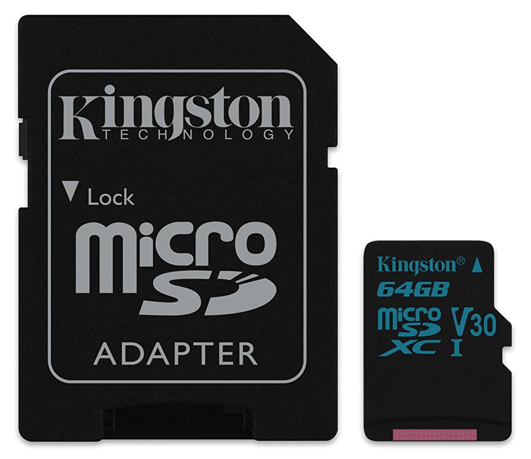 Kingston Canvas Select microSDXC 64GB Class 10 UHS-I + adapter
