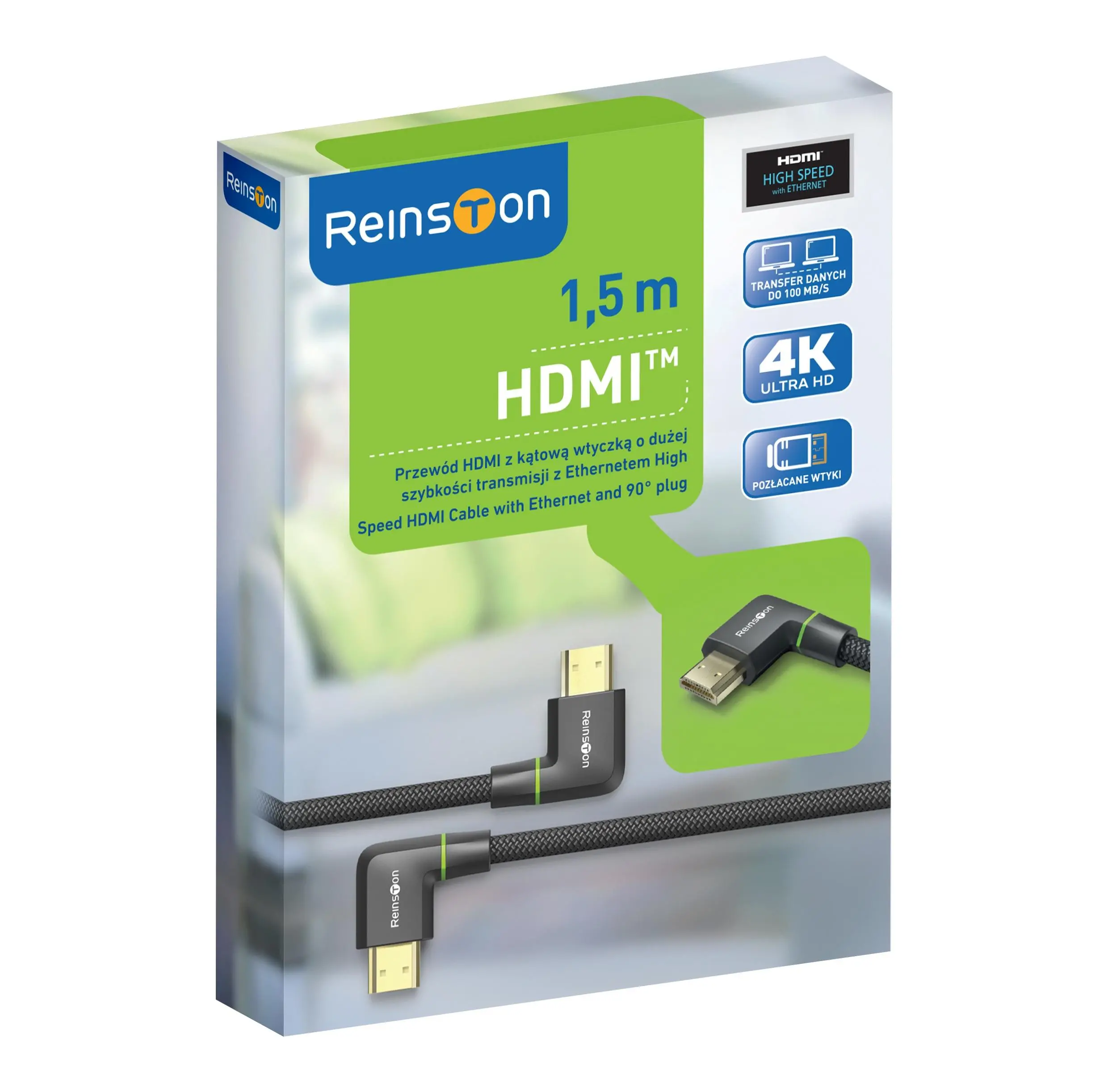 Kabel HDMI Reinston EK027 1,5m Srebrny