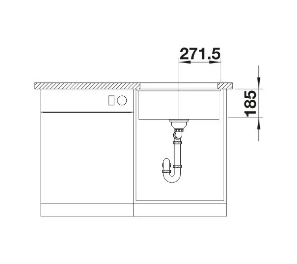 Blanco SUBLINE 500-U 523733 Ceramiczny Biały połysk - DRUGI -30%, ALBO 4-TY -80% - Kup na Raty - RRSO 0%