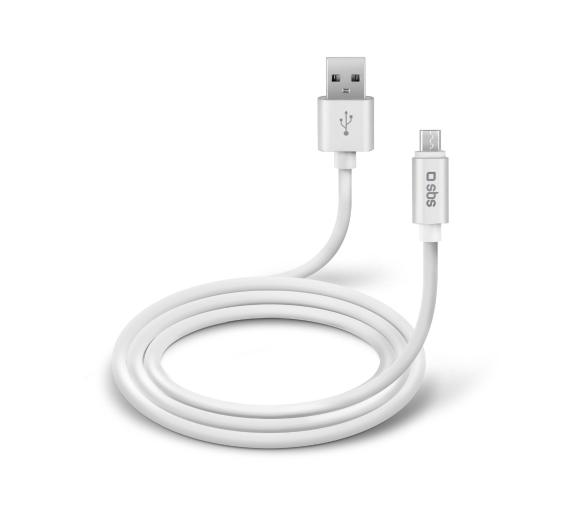 kabel USB SBS TECABLPOLOMICUSBW Kabel Micro USB silikon POLO 1m (biały)