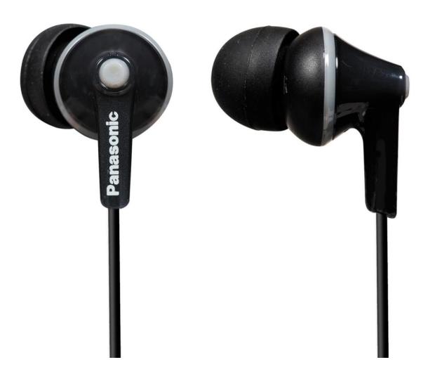 Słuchawki przewodowe Panasonic RP-HJE125E-K Dokanałowe Czarny