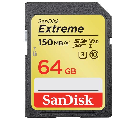 karta pamięci SanDisk Extreme SDXC Class 10 UHS-I U3 V30 64GB