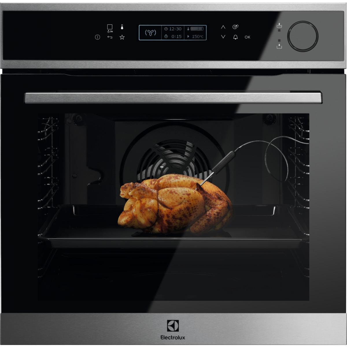 Piekarnik elektryczny parowy Electrolux EOC8P31X SteamCrisp - termoobieg - prowadnice teleskopowe