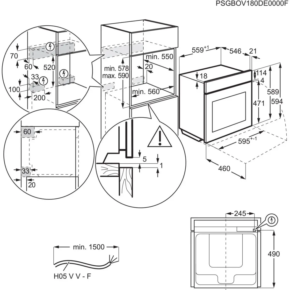 Piekarnik elektryczny parowy Electrolux 800 SteamBoost EOB9S31WX Termoobieg Termosonda Zdalne sterowanie Czarno-stalowy