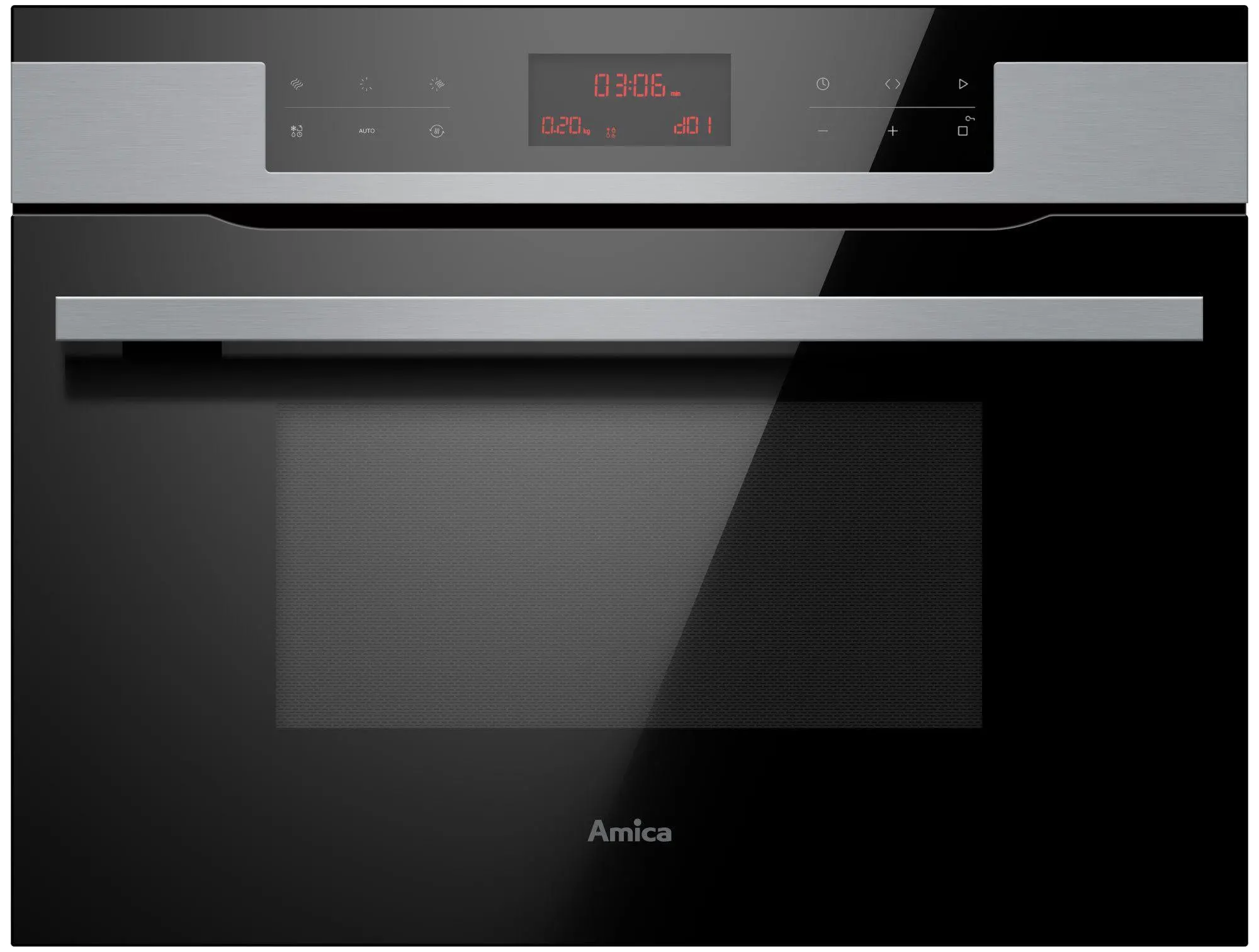 Piekarnik z mikrofalą Amica AMMB44E2GCI X-Type Termoobieg Srebrno-czarny